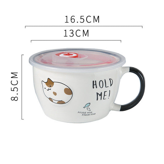 Tazón Adorable para Fideos Instantáneos con Tapa - Image 2