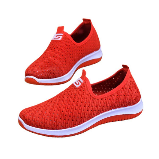Zapatos de Malla Tejida Hueca para Mujer One-Step Real Fly Fashion - Image 7