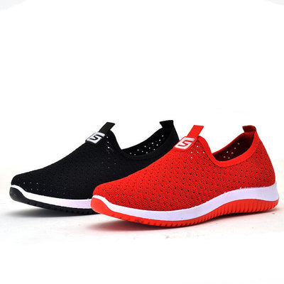 Zapatos de Malla Tejida Hueca para Mujer One-Step Real Fly Fashion - Image 9