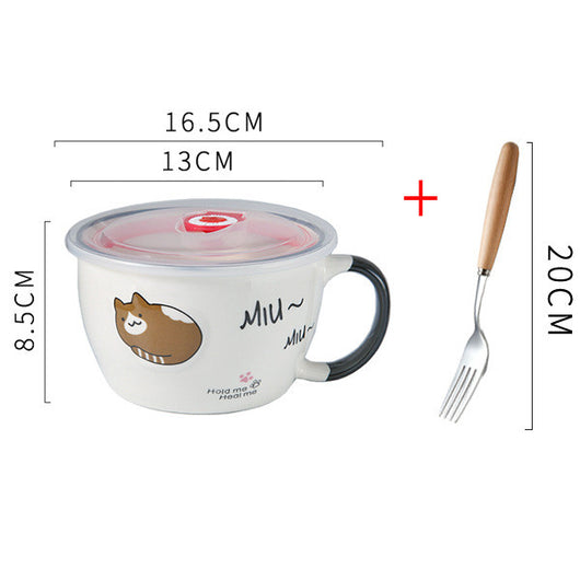 Tazón Adorable para Fideos Instantáneos con Tapa - Image 19