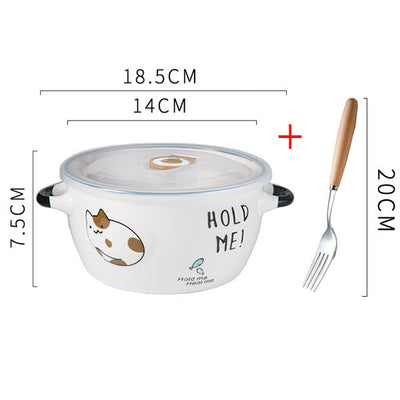 Tazón Adorable para Fideos Instantáneos con Tapa - Image 16