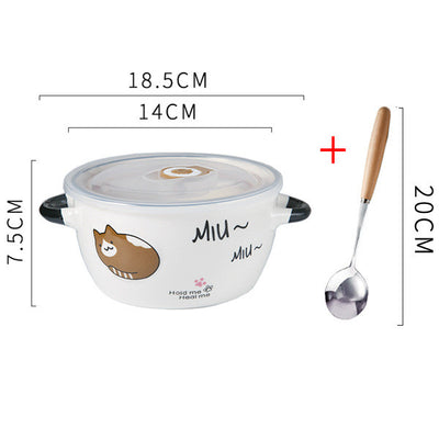 Tazón Adorable para Fideos Instantáneos con Tapa - Image 14