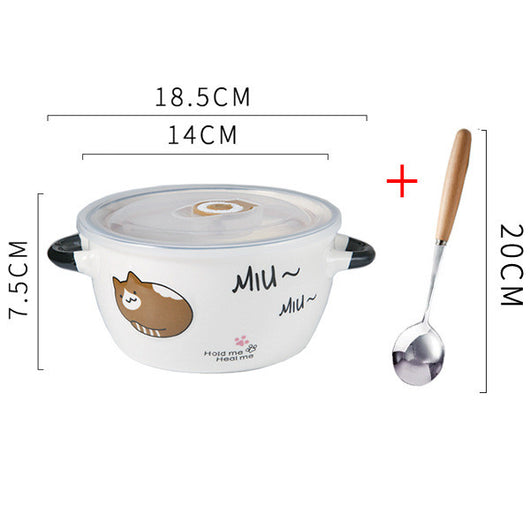 Tazón Adorable para Fideos Instantáneos con Tapa - Image 14