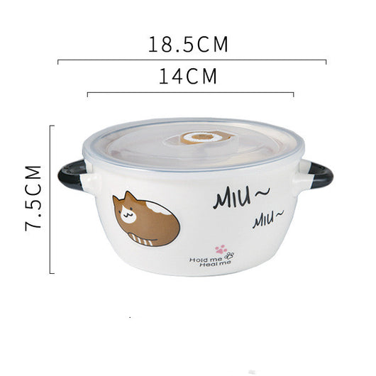 Tazón Adorable para Fideos Instantáneos con Tapa - Image 34