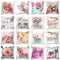 Cojín Decorativo con Flores de Acuarela - Impresión Digital para Hogar, Auto y Oficina