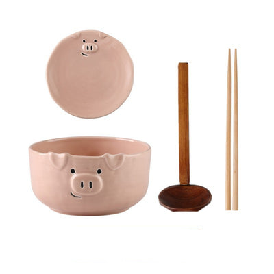 Juego de Platos de Cerámica Japonesa con Diseños Kawaii - Image 11