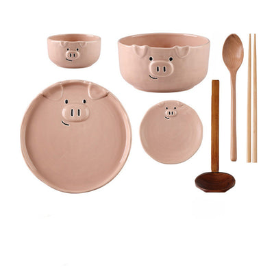 Juego de Platos de Cerámica Japonesa con Diseños Kawaii - Image 16