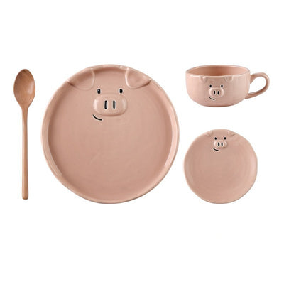 Juego de Platos de Cerámica Japonesa con Diseños Kawaii - Image 17
