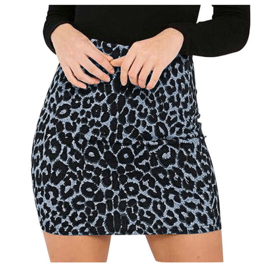 Falda Lápiz Estampado Leopardo Talle Alto - Image 2