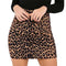 Falda Lápiz Estampado Leopardo Talle Alto