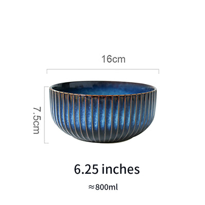 Tazón para Fideos de Cerámica Azul Artesanal - Image 18