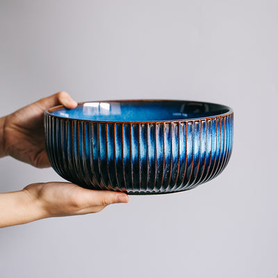 Tazón para Fideos de Cerámica Azul Artesanal - Image 2