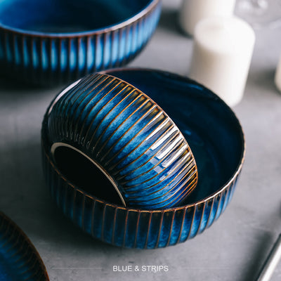 Tazón para Fideos de Cerámica Azul Artesanal - Image 4