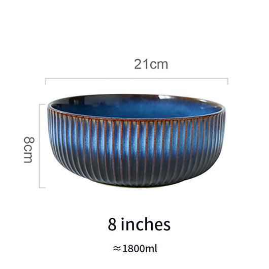 Tazón para Fideos de Cerámica Azul Artesanal - Image 9