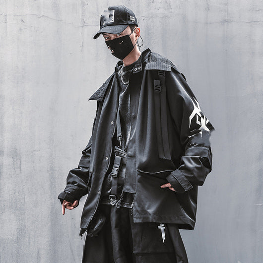 Chamarra Hombre Suelta con Estampado Personalizado Estilo Callejero - Image 8
