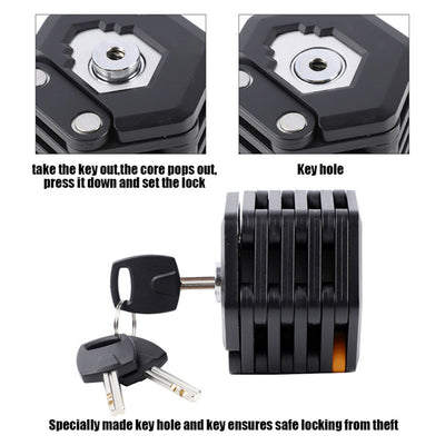 Candado Plegable para Bicicleta de Aleación con 3 Llaves - Seguridad Antirrobo Hamburg-Lock - Image 8