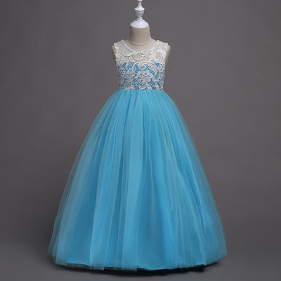Vestido Infantil Gasa Voluminoso sin Mangas - Image 4