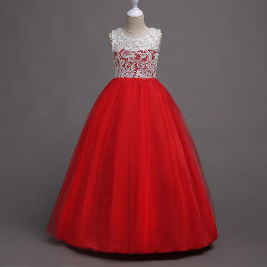 Vestido Infantil Gasa Voluminoso sin Mangas - Image 3