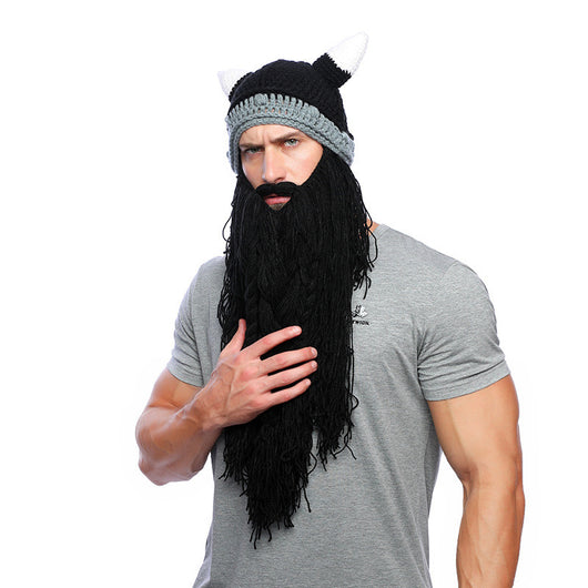 Gorro Vikingo con Barba Larga de Lana para Fiestas Temáticas Europeas - Image 15
