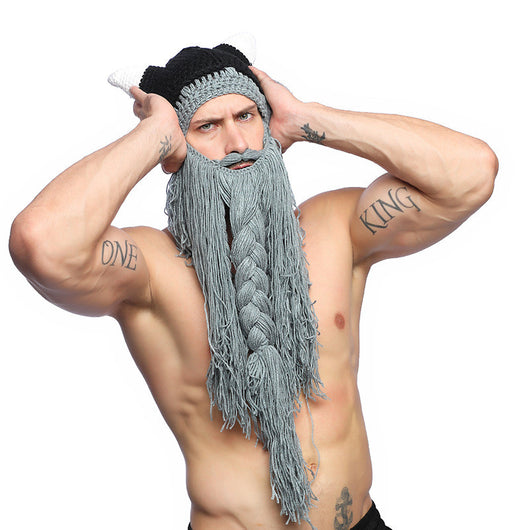 Gorro Vikingo con Barba Larga de Lana para Fiestas Temáticas Europeas - Image 14
