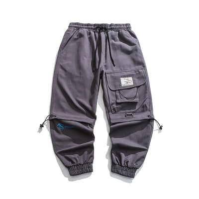 Pantalones Overol Hombre Sueltos Multibolsillos Diseño Original - Image 11
