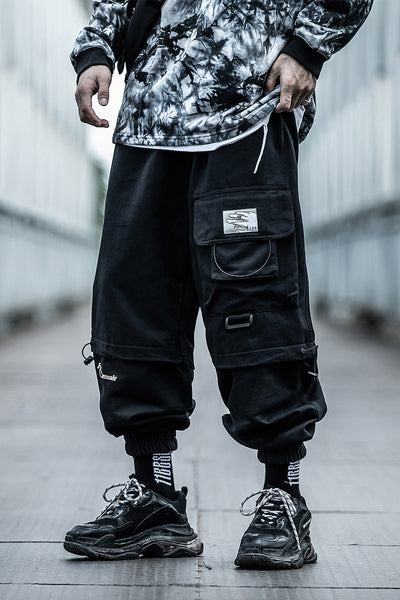 Pantalones Overol Hombre Sueltos Multibolsillos Diseño Original - Image 3