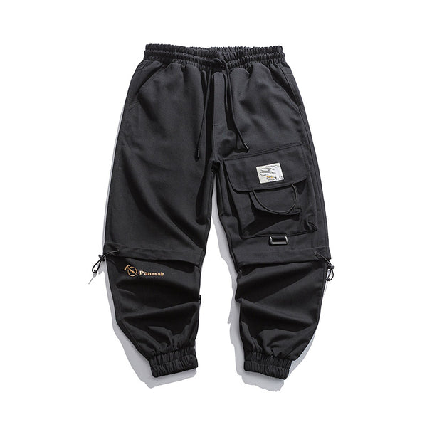 Pantalones Overol Hombre Sueltos Multibolsillos Diseño Original