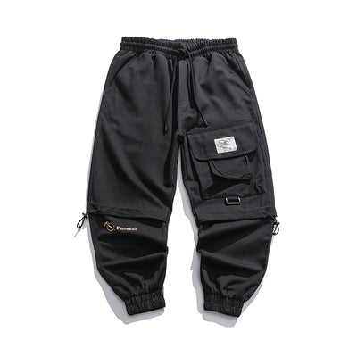 Pantalones Overol Hombre Sueltos Multibolsillos Diseño Original