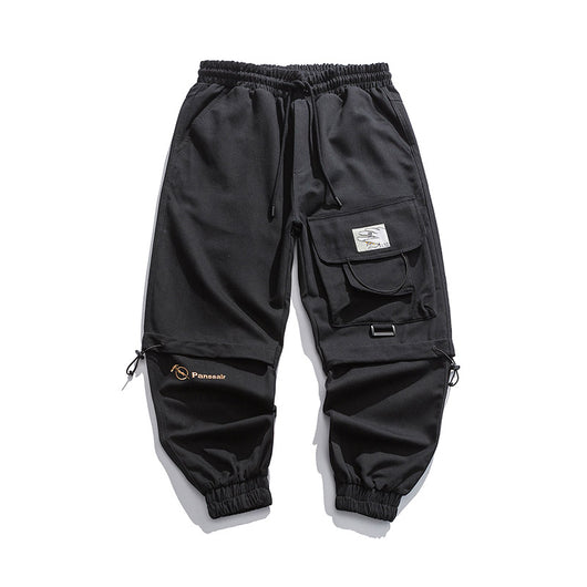 Pantalones Overol Hombre Sueltos Multibolsillos Diseño Original