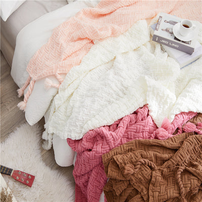 Manta Reversible de Siesta con Borlas - Perfecta para Aire Acondicionado y Oficina - Image 8