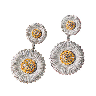 Aretes Margarita Estilo Palacio Retro - Artesanía Italiana Auténtica