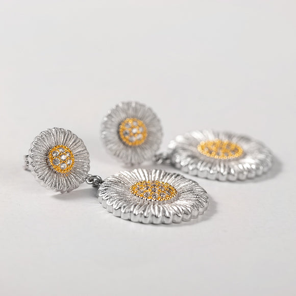 Aretes Margarita Estilo Palacio Retro - Artesanía Italiana Auténtica