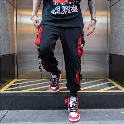 Overol Plus Size Hip Hop Urbano con Cintas Decorativas para Hombre y Mujer - Image 11