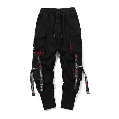 Overol Plus Size Hip Hop Urbano con Cintas Decorativas para Hombre y Mujer - Image 12