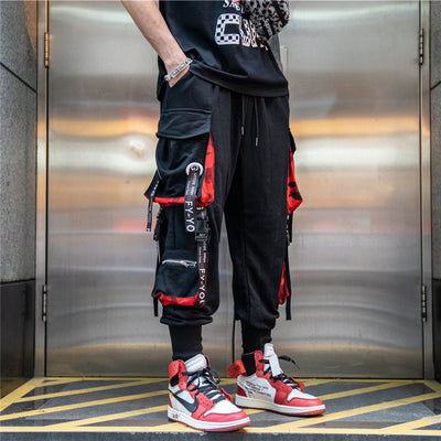 Overol Plus Size Hip Hop Urbano con Cintas Decorativas para Hombre y Mujer - Image 5