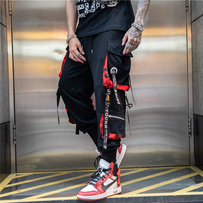 Overol Plus Size Hip Hop Urbano con Cintas Decorativas para Hombre y Mujer - Image 6
