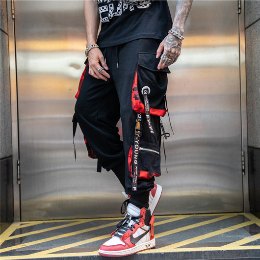 Overol Plus Size Hip Hop Urbano con Cintas Decorativas para Hombre y Mujer - Image 6