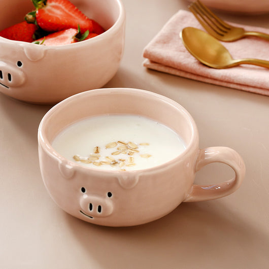 Juego de Platos de Cerámica Japonesa con Diseños Kawaii