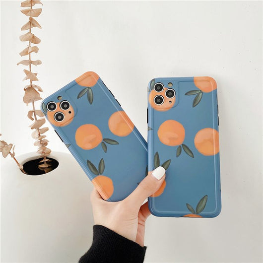 Funda Retro Naranja para iPhone 11 Pro Max, X, XS y XR