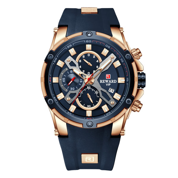 Reloj Deportivo Multifunción Cronógrafo con Correa de Silicona Luminoso Resistente al Agua