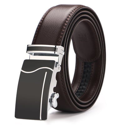 Cinturón de Cuero para Hombre con Hebilla Automática - Estilo Ejecutivo - Image 7