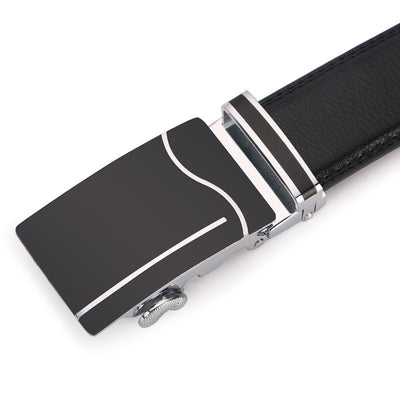 Cinturón de Cuero para Hombre con Hebilla Automática - Estilo Ejecutivo - Image 4
