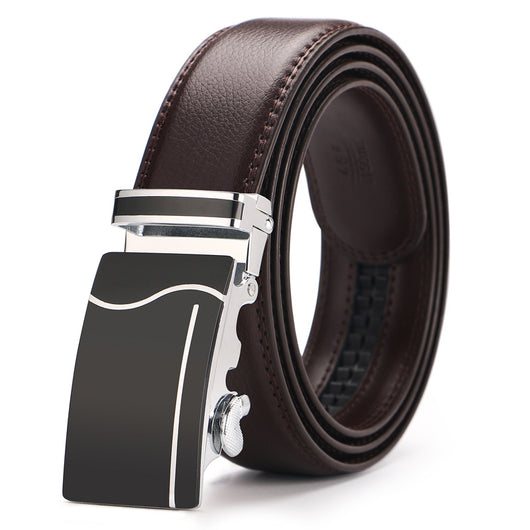 Cinturón de Cuero para Hombre con Hebilla Automática - Estilo Ejecutivo - Image 2