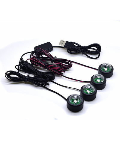 Iluminación LED Ambiental para Auto con 7 Colores y Efecto Luz de Estrella - Image 8
