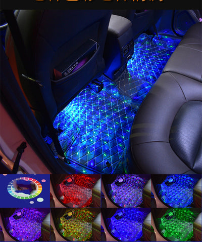 Iluminación LED Ambiental para Auto con 7 Colores y Efecto Luz de Estrella - Image 3