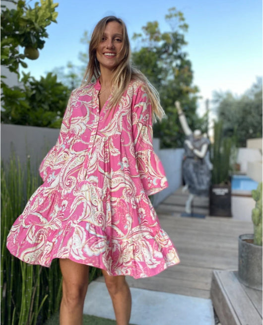 Falda Acampanada con Escote en V y Estampado - Image 13