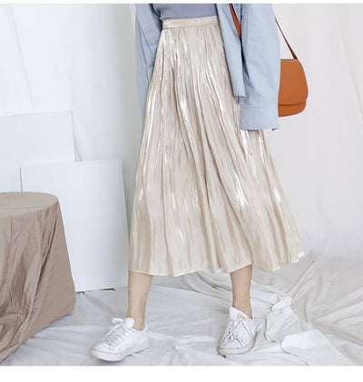 Falda Midi Elástica con Brillo Perlado - Perfecto para Primavera y Verano - Image 12