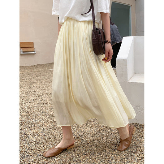 Falda Midi Elástica con Brillo Perlado - Perfecto para Primavera y Verano - Image 10