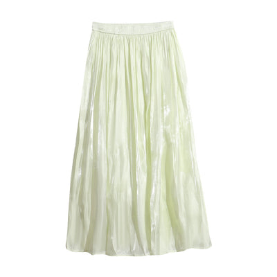 Falda Midi Elástica con Brillo Perlado - Perfecto para Primavera y Verano - Image 7