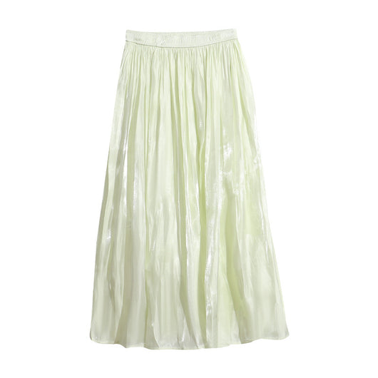 Falda Midi Elástica con Brillo Perlado - Perfecto para Primavera y Verano - Image 3